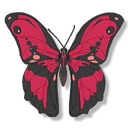 Red Feather Butterfly